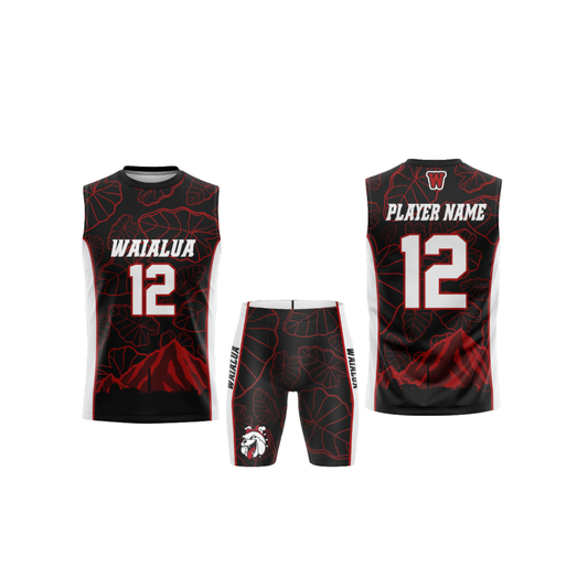 Waialua Lady Bulldogs Official Game Jersey Set - Black