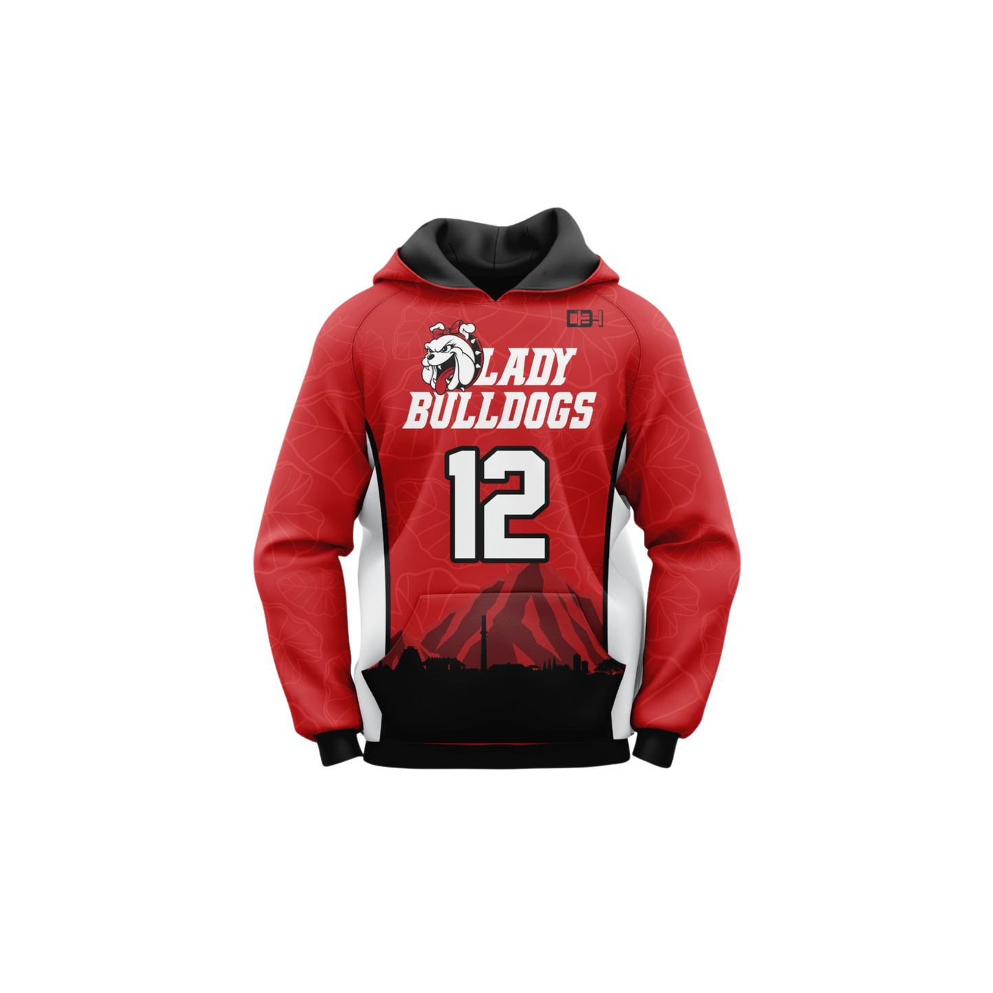 Waiallua Lady Bulldogs Hoodie Top Only - Red