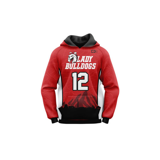 Waiallua Lady Bulldogs Hoodie Top Only - Red
