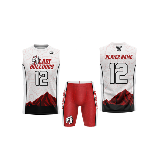 Waialua Lady Bulldogs Jersey Set White