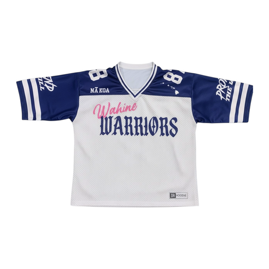 Wahine Warriors Fan Game Day Mesh Jersey - Navy & White